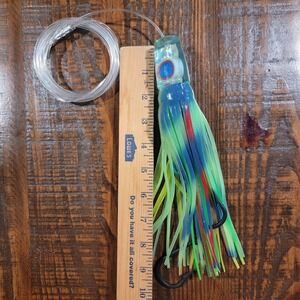 Pakula Mini Sprocket Hothead Big Game Trolling Lure - LUMO GREEN - GLOW Rigged